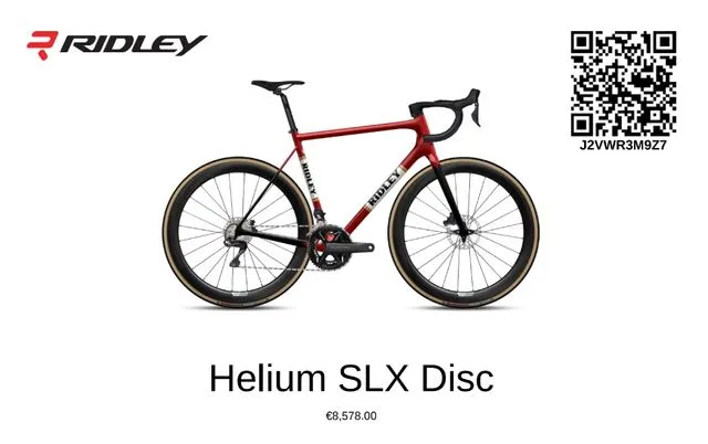 BICICLETA CARRETERA RIDLEY HELIUM SLX