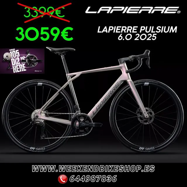 BICICLETA CARRETERA LAPIERRE PULSIUM 6.0 2025