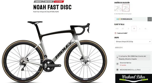 BICICLETA DE CARRETERA RIDLEY NOAH FAST