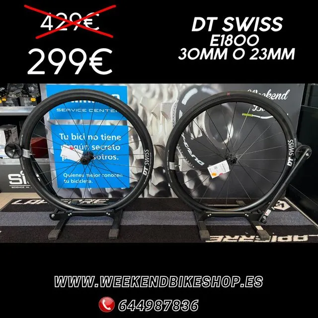 Ruedas DT SWISS E1800 DISC perfil 30mm o 23mm